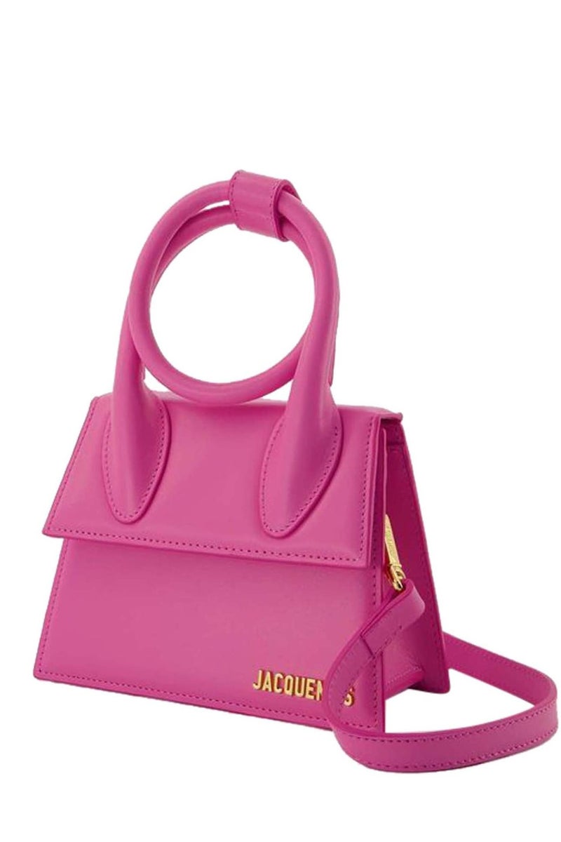 JACQUEMUS Le Chiquito Noeud tote bag with crossbody strap top handle Magnetic flap closure - Image 2