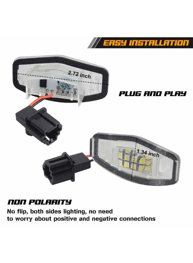 NDRUSH LED License Plate Light Tag Lights Compatible with Honda Accord Civic Sedan Odyssey Pilot Acura, 6000K White, Pack of 2 - Image 3