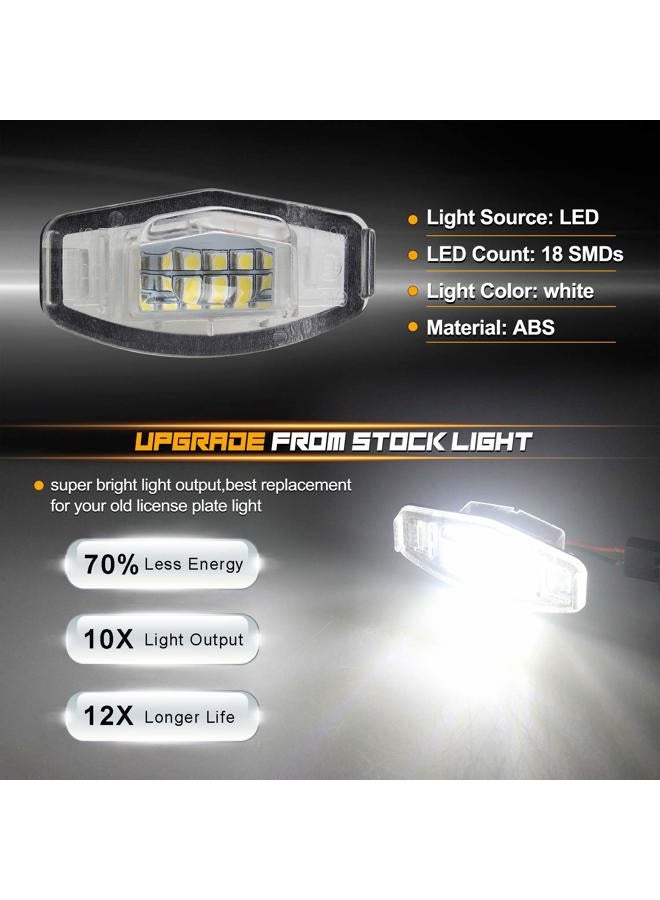 NDRUSH LED License Plate Light Tag Lights Compatible with Honda Accord Civic Sedan Odyssey Pilot Acura, 6000K White, Pack of 2 - Image 2