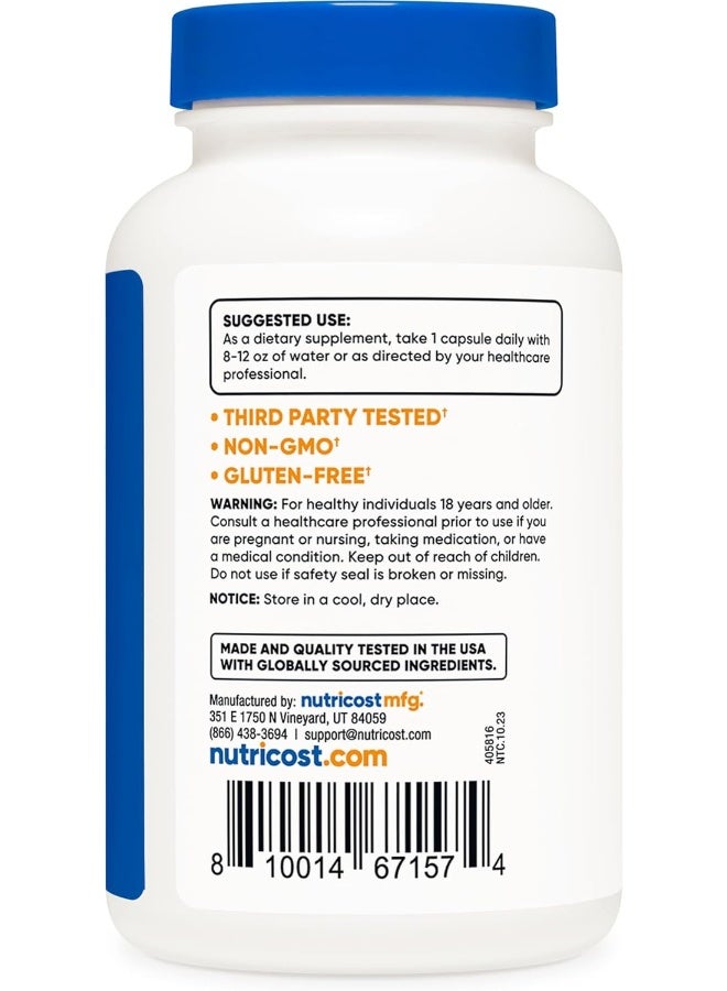 Nutricost Vitamin C with Rose Hips 1025mg, 120 Capsules - Image 4