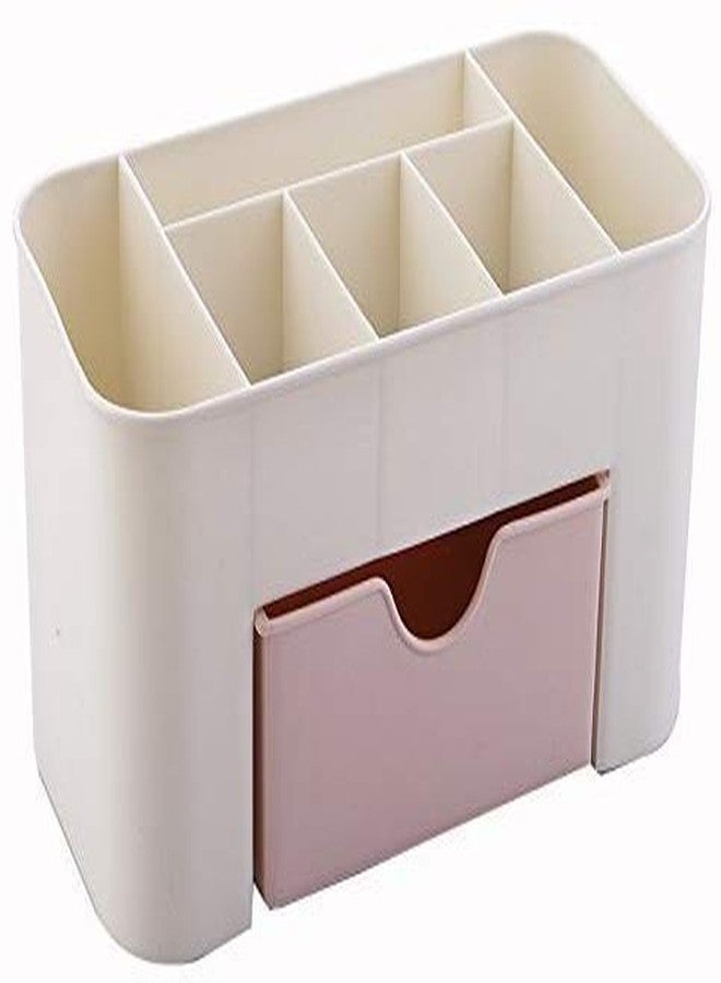 VEDHAK Cosmetics Storage Box Plastic Storage Box Makeup and Organizer Drawer Random Colour Multi Functional Desktop Cosmetic Drawer Type Box Case Holder Brush Pen Jewelry Saving Space (Plastic) - Image 3