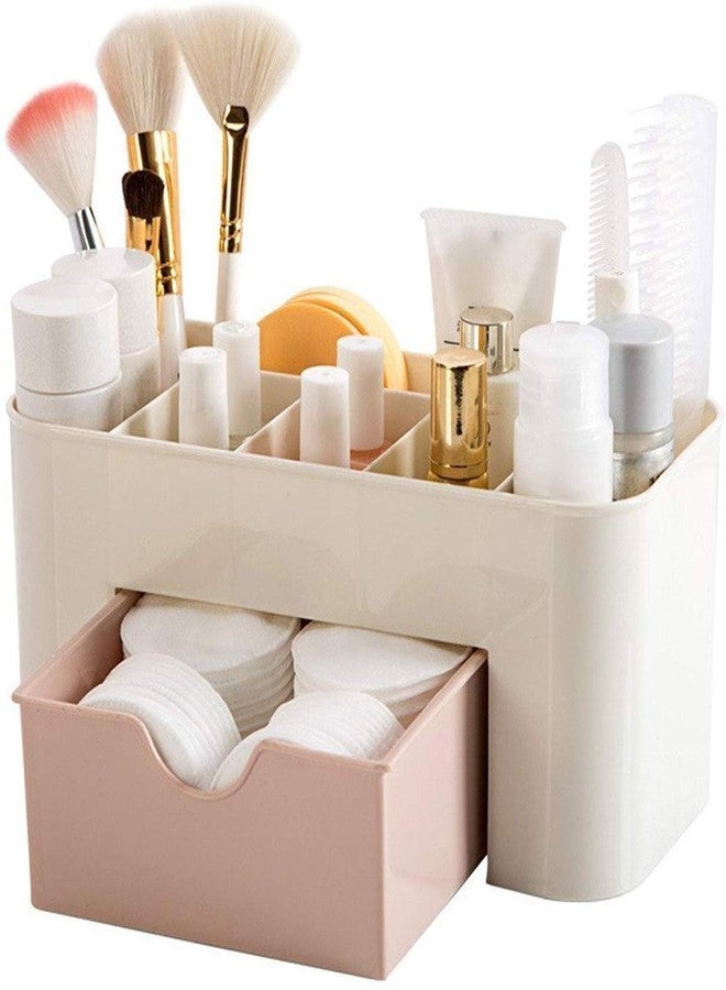 VEDHAK Cosmetics Storage Box Plastic Storage Box Makeup and Organizer Drawer Random Colour Multi Functional Desktop Cosmetic Drawer Type Box Case Holder Brush Pen Jewelry Saving Space (Plastic) - Image 1