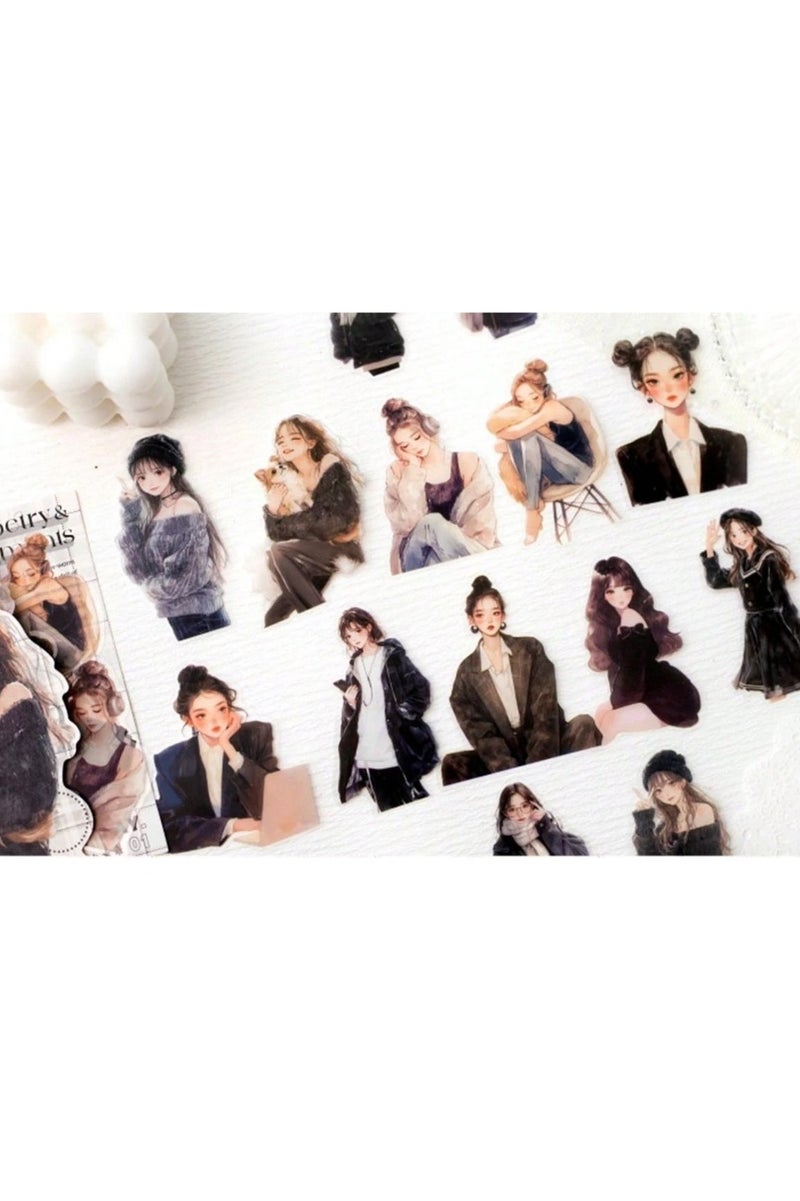 Elegant Feminine Style Stickers – Set of 30 – Perfect for Decorating Notebooks, Journals, Gifts, and Cards  - Image 2