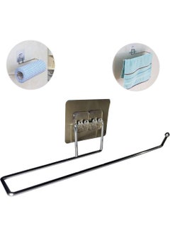 AMEEDARSHAN Ameedarshan Toilet Paper Holder Tissue roll Paper Towel Holder Stainless Steel Washable Stick Hook Rack Bathroom Storage Accessories Wall Mounted Pack of 1  - Image 1