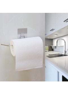 AMEEDARSHAN Ameedarshan Toilet Paper Holder Tissue roll Paper Towel Holder Stainless Steel Washable Stick Hook Rack Bathroom Storage Accessories Wall Mounted Pack of 1  - Image 4