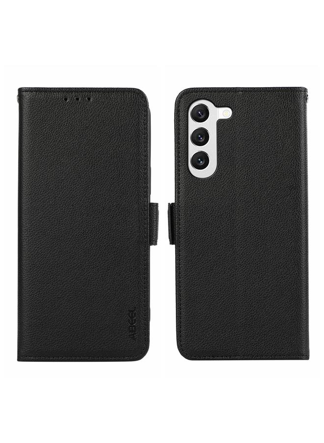 S-TOP Case For Samsung Galaxy S23 5G ABEEL Side-Magnetic Litchi Pattern Leather RFID Phone Case - Image 1