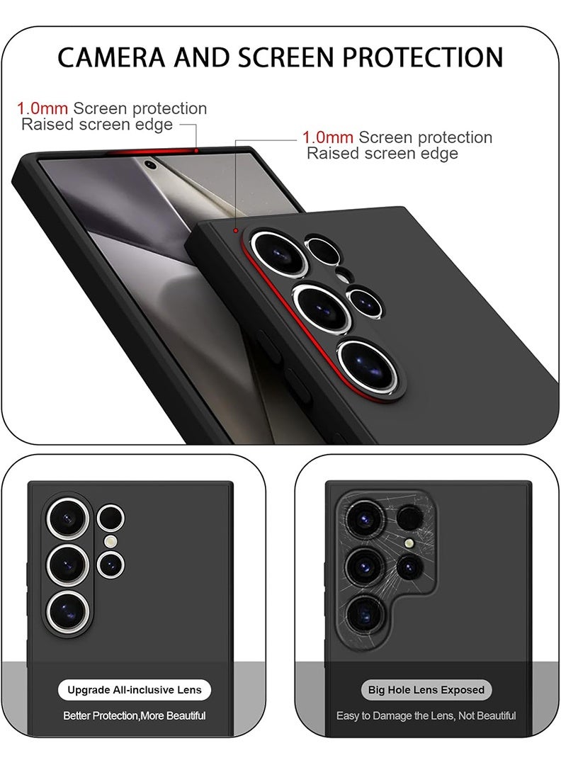 Case Up Compatible with S24 Ultra 6.8 Inch Case, Premium Matte PC [Soft Anti-Scratch] Shockproof Protective Slim Phone Cover for S24 Ultra 2024, Black - Image 2