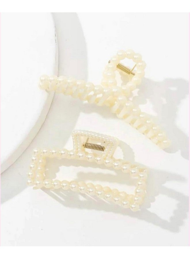 BIG BOX - Large Pearl Claw Clips Hair Clips for Women Thick and Thin Hair, Multi-Styles Non-slip Strong Hold jaw clips - Image 4