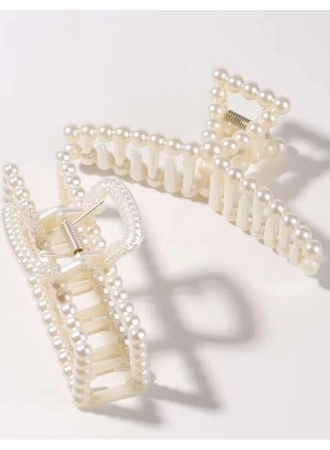 BIG BOX - Large Pearl Claw Clips Hair Clips for Women Thick and Thin Hair, Multi-Styles Non-slip Strong Hold jaw clips - Image 3