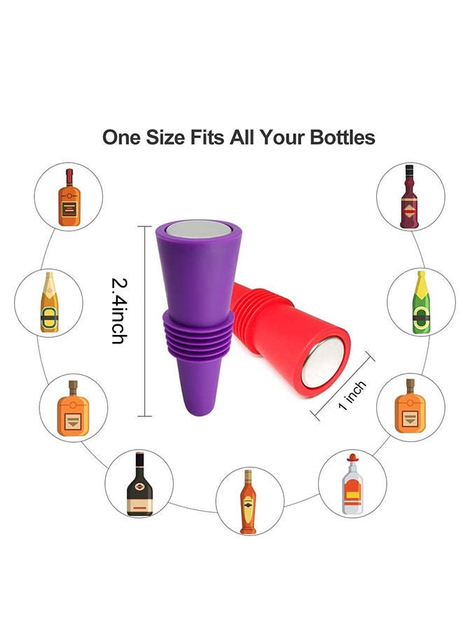 5-Piece Reusable Bottle Stoppers Stainless Steel - Image 3