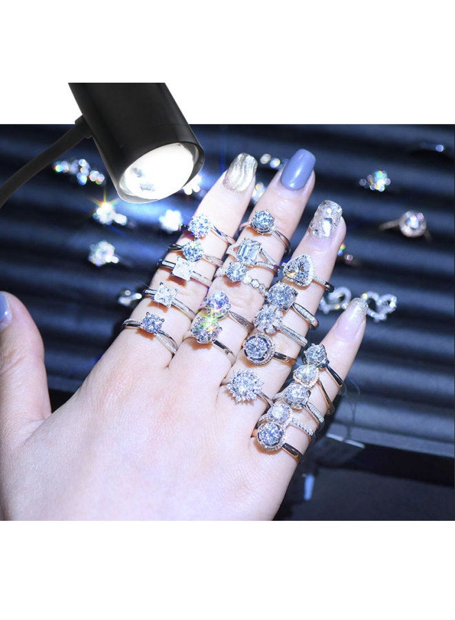 Loquat 40W LED Jewelry Photography Light Diamond Spot Light Colorful Lighting Adjustment Focus Light For Diamond Jewelry Photography-Light Source Color:40w Lamp Landing Tripod  Star Mirror 52mm - Image 3