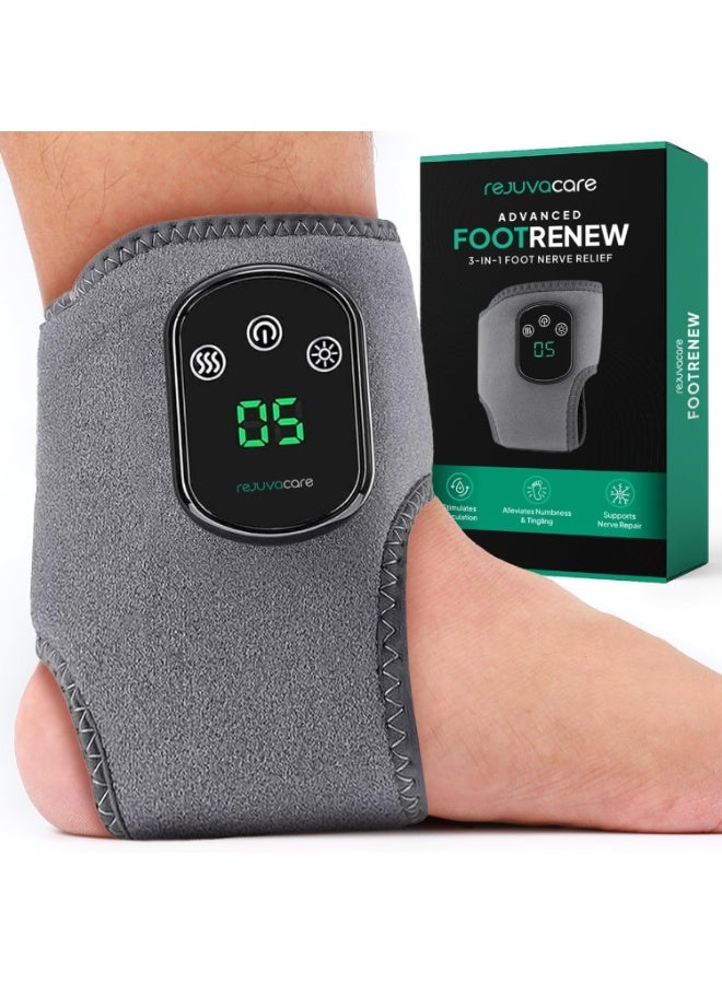 general Triple Method Massager – The Official - Electric Foot and Ankle Massager Heated Wrap with 3 Vibration Modes and 5 Heat Levels - Cordless Portable Design - Image 1