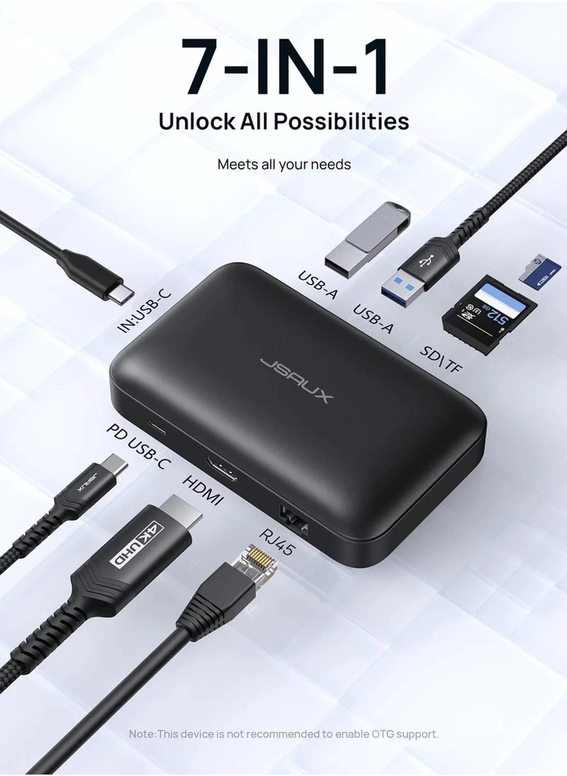 JSAUX - Jsaux OmniCase Pro: 7-in-1 Type-C Docking Station 100w PD - Image 1