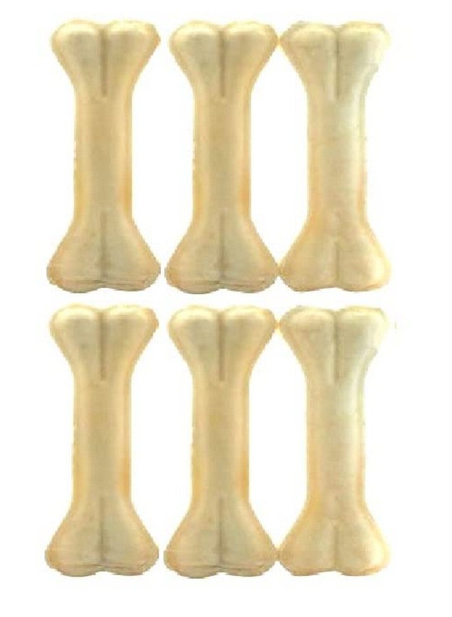 Rawhide 8 Inch Pressed Bones For Dogs - Calcium Chew Bones For Puppy Makes Teeth & Gums Healthy And Long Lasting Treats (Pack Of 6) - Image 1