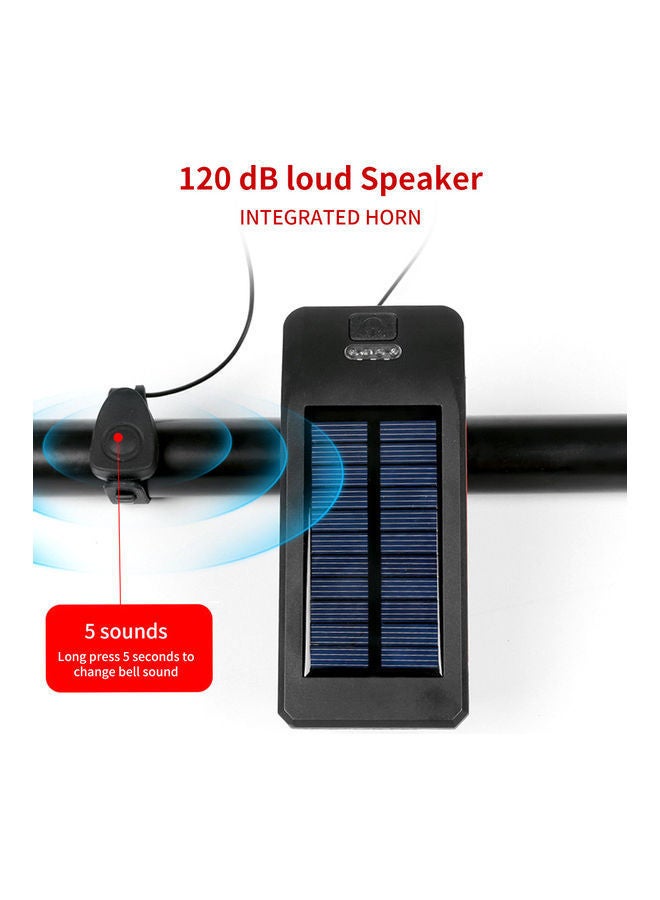 NIBEMINENT Solar USB Rechargeable Tail Light With Integrated Horn - Image 3