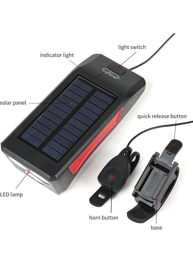 NIBEMINENT Solar USB Rechargeable Tail Light With Integrated Horn - Image 4