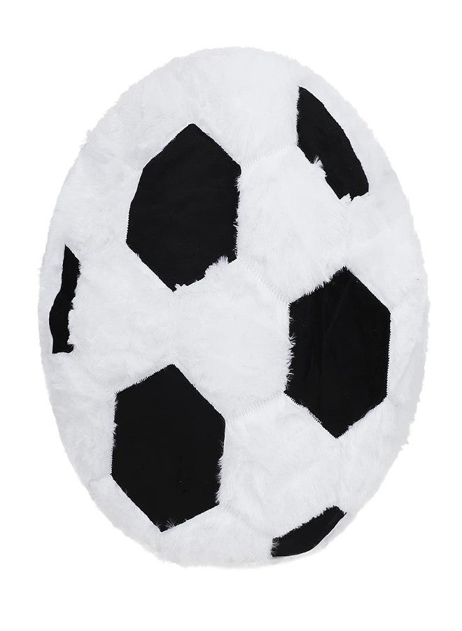 PURFUN Cozy Plush Soccer Throw Pillow Soft Stuffed Sports Ball Shape Pillow Thick Round Back Cushion Sofa Room Car Decoration, 17.7 Inches - Image 2