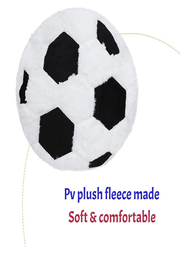 PURFUN Cozy Plush Soccer Throw Pillow Soft Stuffed Sports Ball Shape Pillow Thick Round Back Cushion Sofa Room Car Decoration, 17.7 Inches - Image 5