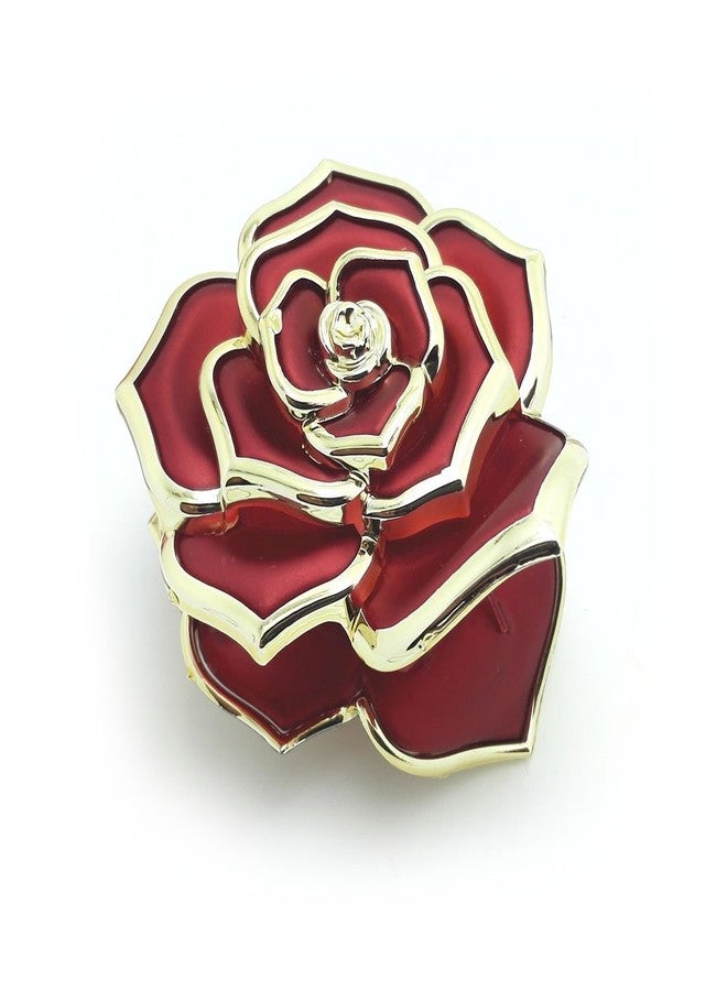 Meilliwish Cute Flower Gilt Edged Lady Hair Claw Clip 1 PCS(D28)(WineRed) - Image 1