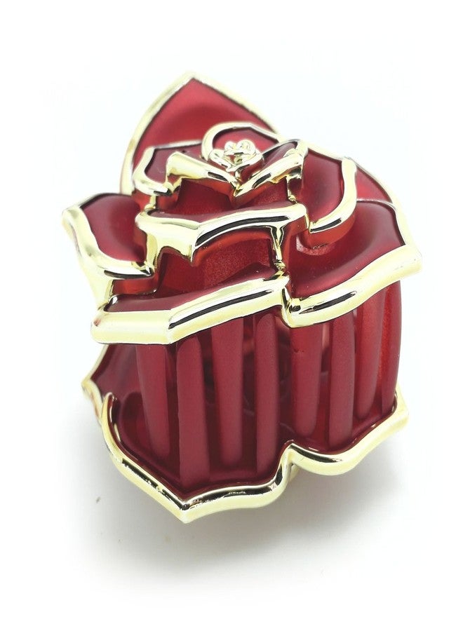 Meilliwish Cute Flower Gilt Edged Lady Hair Claw Clip 1 PCS(D28)(WineRed) - Image 3