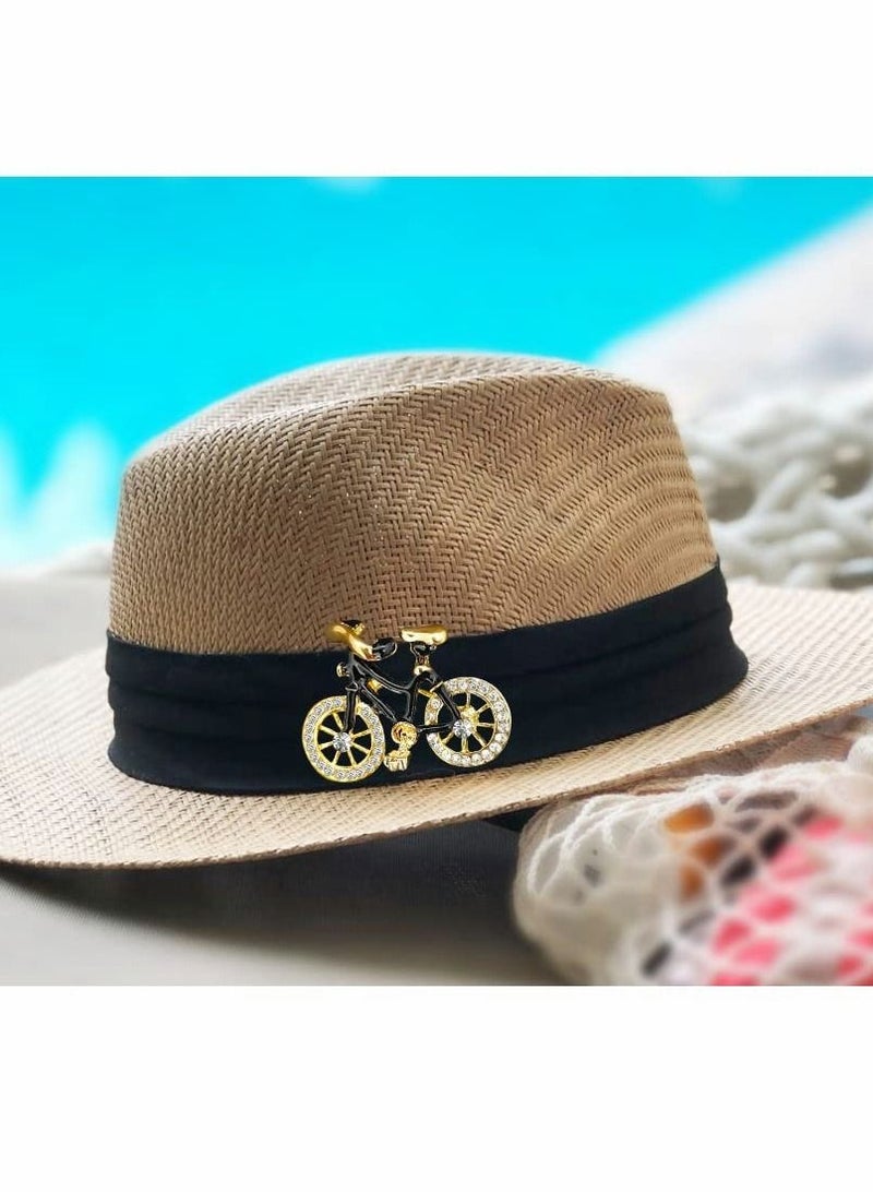 Excefore دبوس بروش للنساء، 3 قطع بروش ماسي إبداعي على شكل سبيكة من سبائك معدنية، إكسسوارات قبعة وحقيبة ومعطف - Image 3