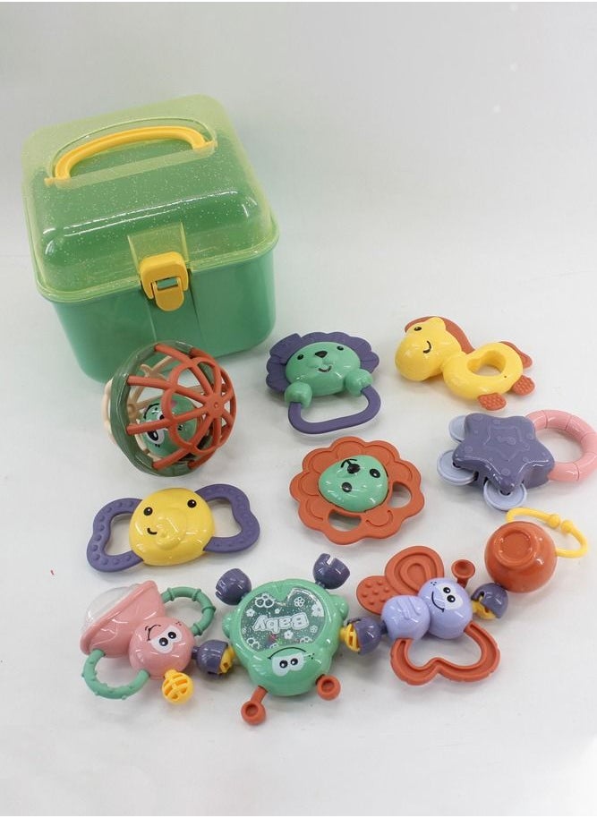 BELLSBERRY - Baby Rattle Toy Set – Infant Teething Toys, Grab and Spin Sensory Toy (0-24 Months) | BPA-Free Silicone - Image 1