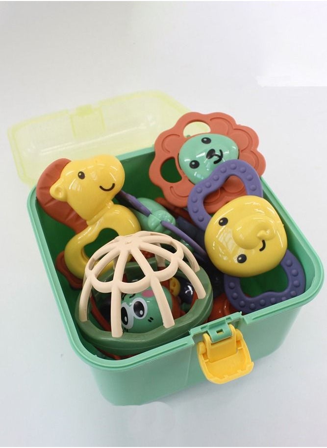BELLSBERRY - Baby Rattle Toy Set – Infant Teething Toys, Grab and Spin Sensory Toy (0-24 Months) | BPA-Free Silicone - Image 1