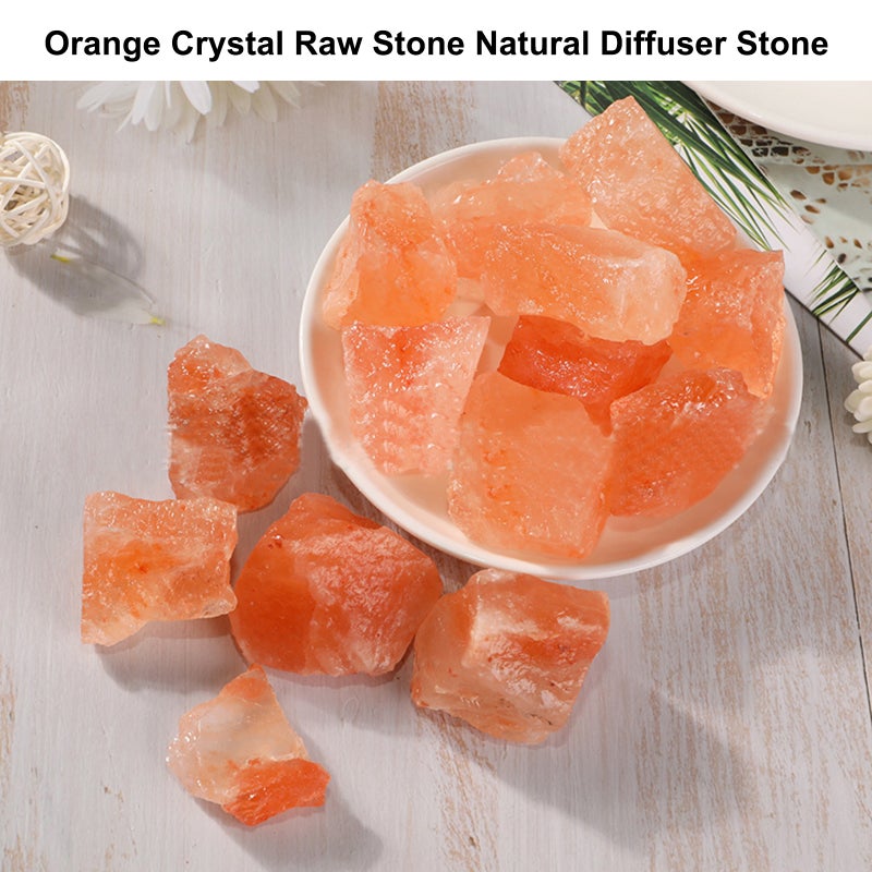 Natural Diffuser Stone Bulk Rough Amethyst Crystal Natural Raw Stones Healing Crystal Raw Stones Orange Gemstones for Healing Meditation Chakra Balance Ritual 3.5OZ - Image 2