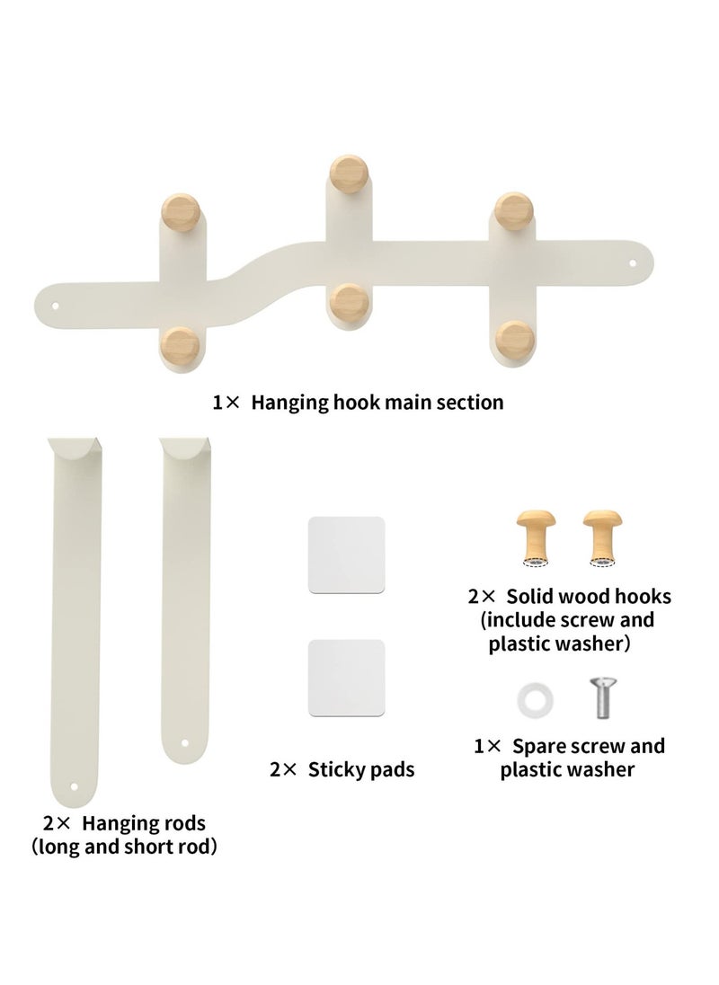 SYOSI - SYOSI Door Hooks, Heavy-Duty Over Door Hanger with 8 Hooks for Hanging Coat Towel Bag Robe Hat, Over Door Coat Hooks for Bedroom Bathroom Kitchen (White) - Image 1