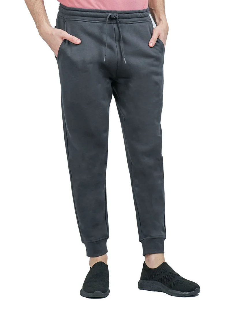 GIORDANO Men's French Terry Jogger Pants - Slim Fit, Elastic Waist, Comfortable & Stylish