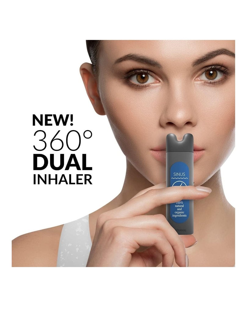 Sinus Clearing Inhaler - Sinus Pressure Nasal Inhaler for Congestion, Stuffy Nose Aromatherapy Inhaler with Natural Essential Oils - Respiratory Support 1PK