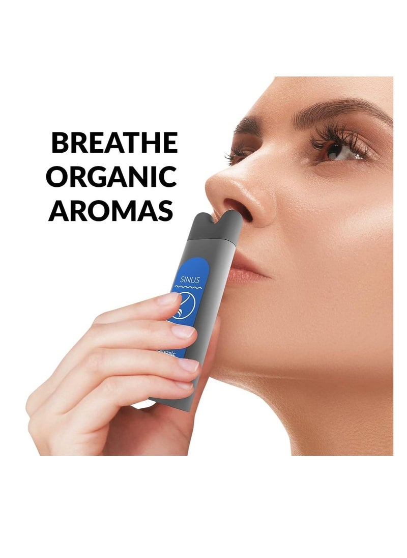 Sinus Clearing Inhaler - Sinus Pressure Nasal Inhaler for Congestion, Stuffy Nose Aromatherapy Inhaler with Natural Essential Oils - Respiratory Support 1PK