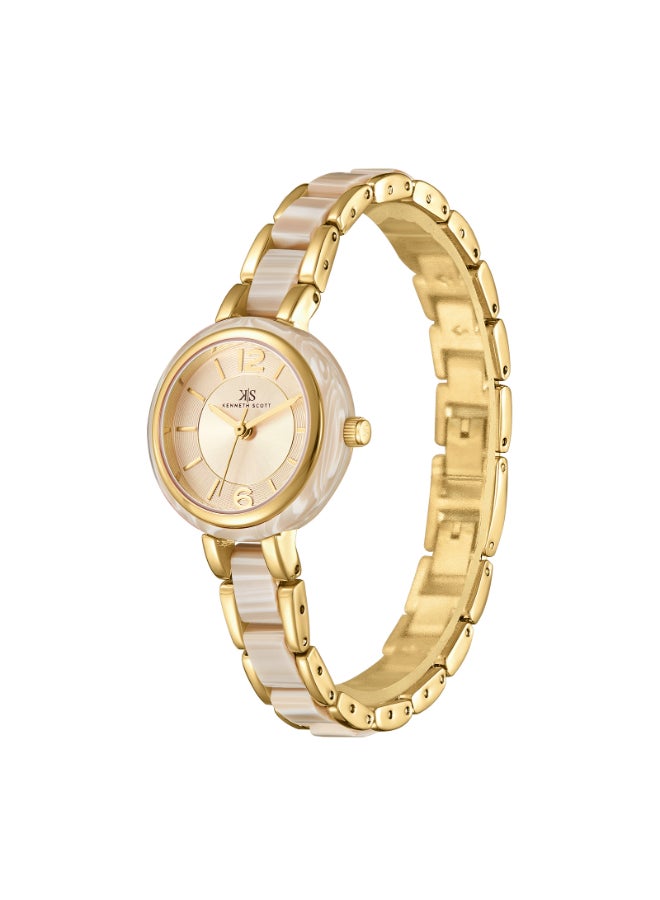 KENNETH SCOTT Women's Alloy and Acetate Plastic Analog Watch K24501-GCCI - 26.5 mm  - Image 2