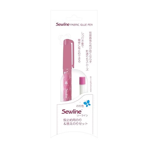 Sewline Riolis Sewline Water-Soluble Fabric Glue Pen with Refill-Blue - Image 2