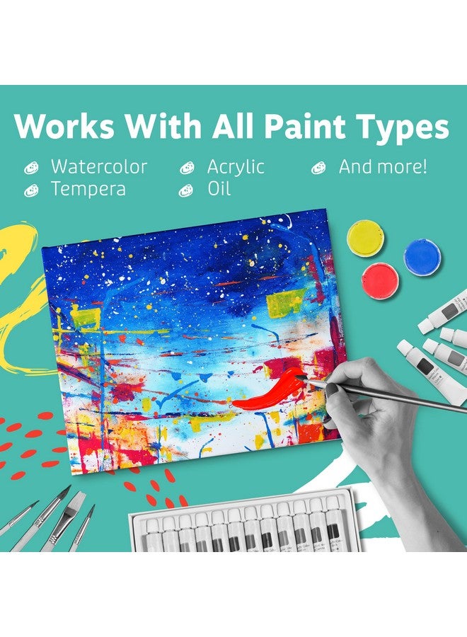 Artlicious لوحات فنية من أرتليشس للرسم - عبوة من 12، 9 × 12 بوصة لوحات قماشية بيضاء فارغة - 100% قطن لوحات فنية للزيت، الأكريليك والألوان المائية - Image 4