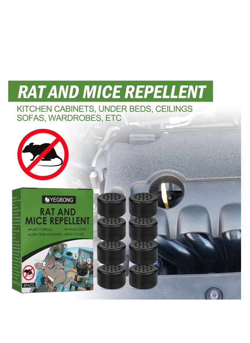 Mouse Repellent for Car, 8 Pcs Natural Mouse Repellent Peppermint Oil, for Repel Mice and Rats, Rodent Squrrels Repellent, Effective Repellent for Home, Car, Underhood, Garage, Indoor and Outdoor - Image 2