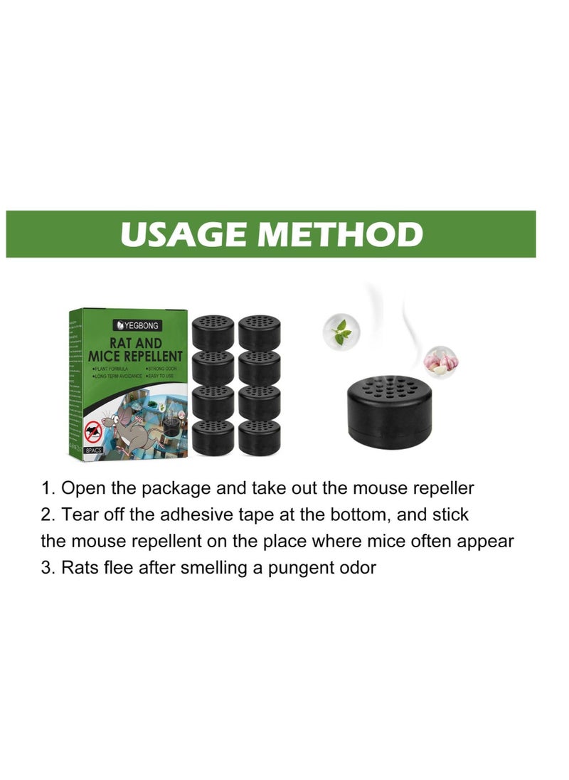 Mouse Repellent for Car, 8 Pcs Natural Mouse Repellent Peppermint Oil, for Repel Mice and Rats, Rodent Squrrels Repellent, Effective Repellent for Home, Car, Underhood, Garage, Indoor and Outdoor - Image 5
