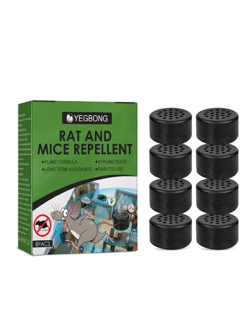 Mouse Repellent for Car, 8 Pcs Natural Mouse Repellent Peppermint Oil, for Repel Mice and Rats, Rodent Squrrels Repellent, Effective Repellent for Home, Car, Underhood, Garage, Indoor and Outdoor - Image 1