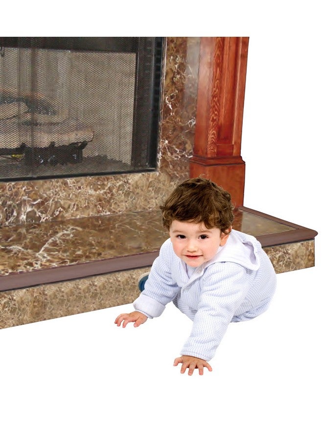 KidKusion Hearth Cushion | Made in USA | Brown | 8.33 Ft of Padding | Child Safety, Edge and Corner Guard, Babyproof Fireplace Bumper - Image 2