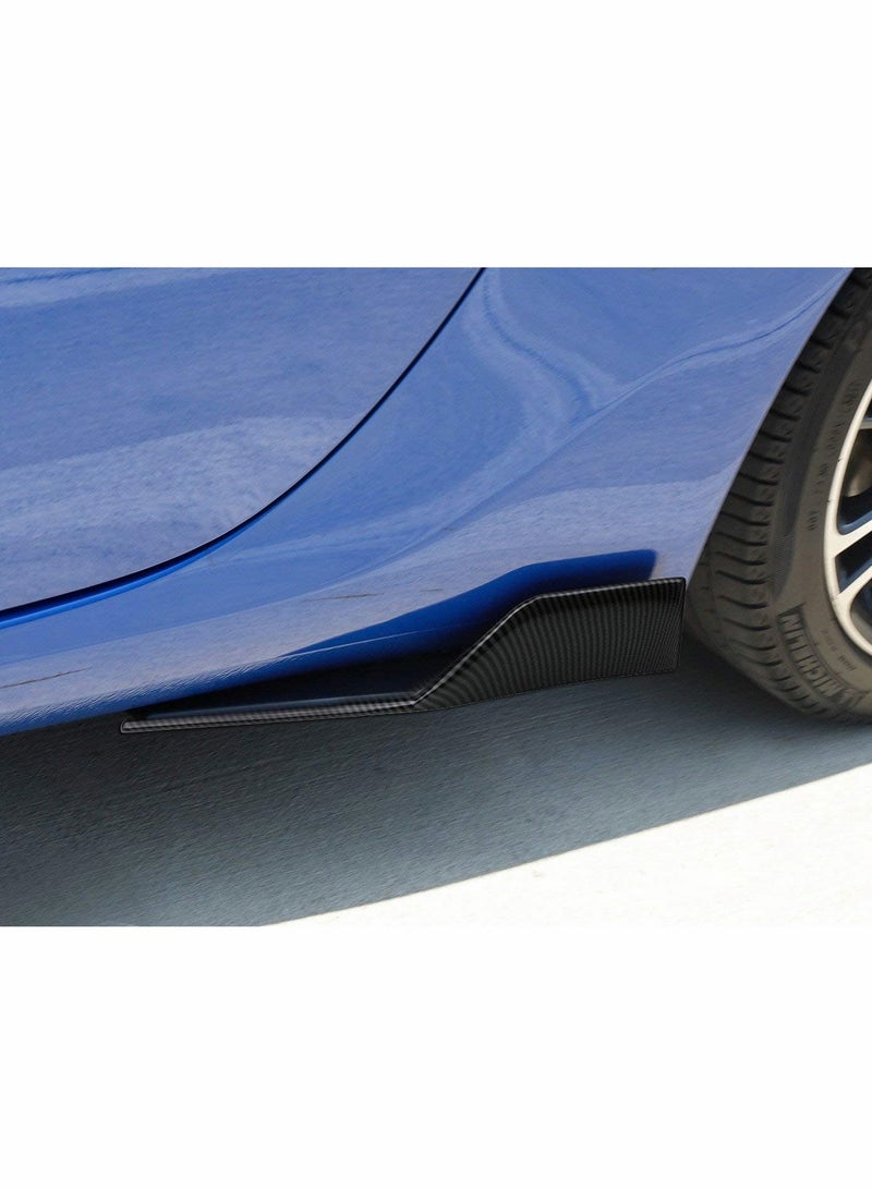 SOLARAE Car Rear Bumper Lip Lower Corner Valance Covers Carbon Fiber Diffuser Splitter Universal Automotive Side Body Lip Spoiler Chin Skirt Protector 2pcs - Image 3