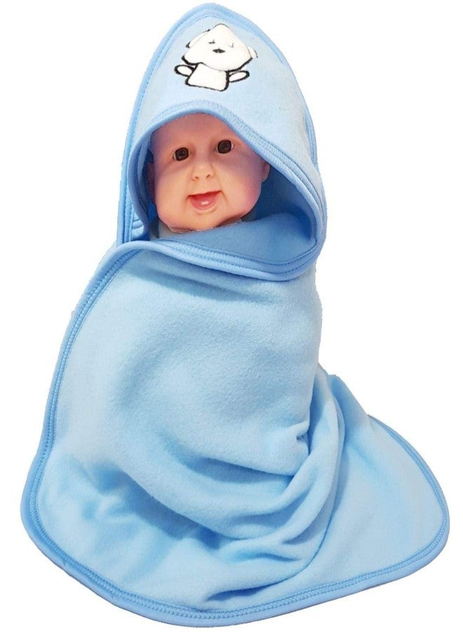 BRANDONN Baby Boy's and Girl's Terry Cotton Baby Bath Towel Cum Baby Wrapper Towel (Blue, White and Mango, 0-2 Years) - Combo of 3 - Image 3