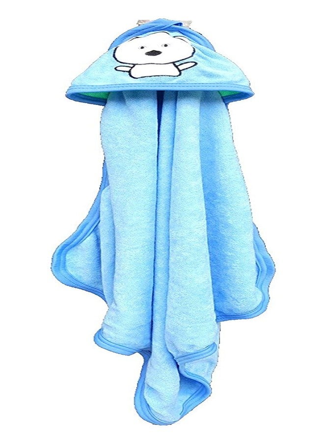 BRANDONN Baby Boy's and Girl's Terry Cotton Baby Bath Towel Cum Baby Wrapper Towel (Blue, White and Mango, 0-2 Years) - Combo of 3 - Image 2