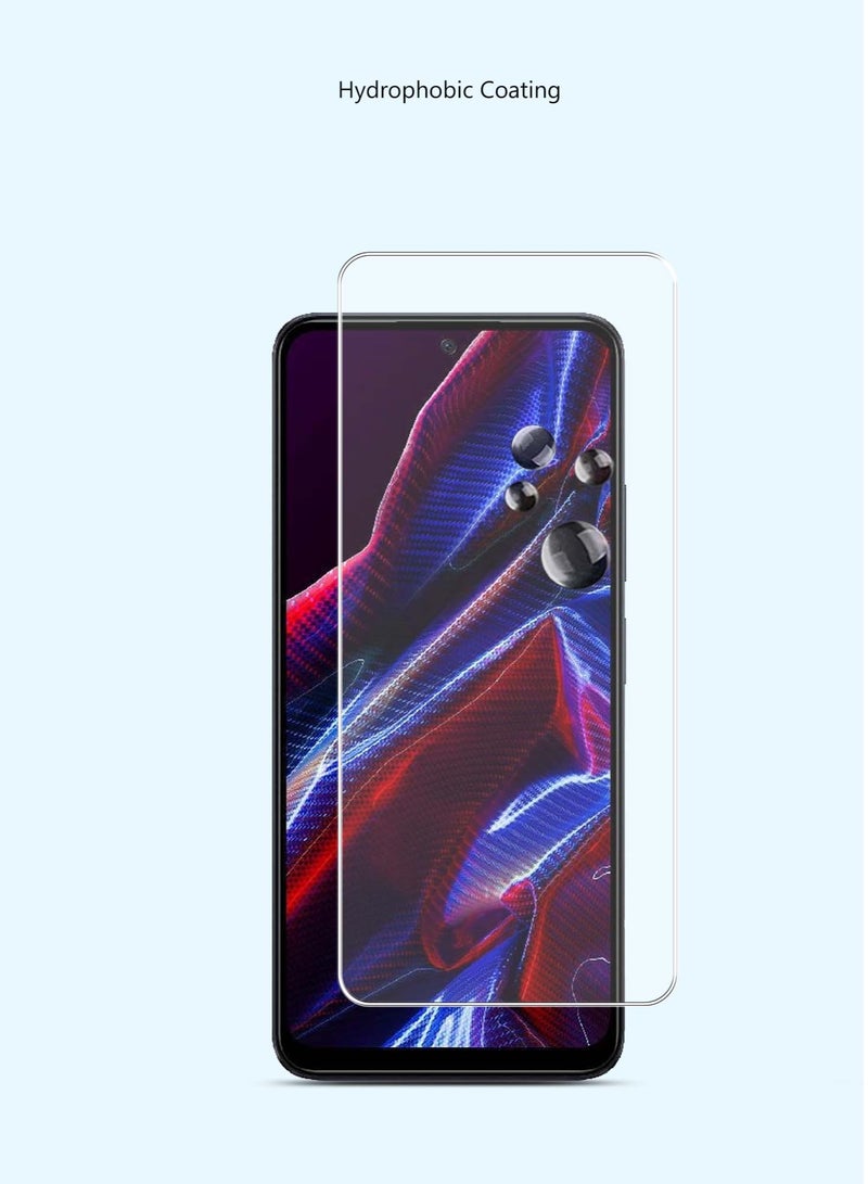 Techie 2 قطع واقي شاشة زجاجي مقسى HD لهاتف Xiaomi Poco X5 - ضد الانعكاس ضد الفقاعات صلابة 9H سمك 0.33 مم حواف مدورة سهل التركيب - Image 3