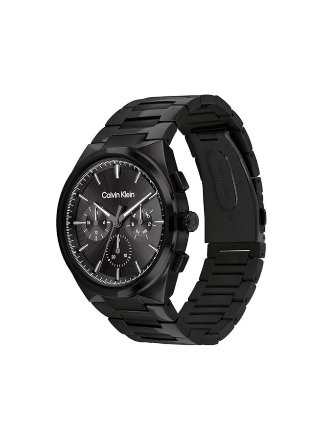 CALVIN KLEIN ROUND ANALOG MEN'S BLACK CASE WATCH - 25200505 - Image 1