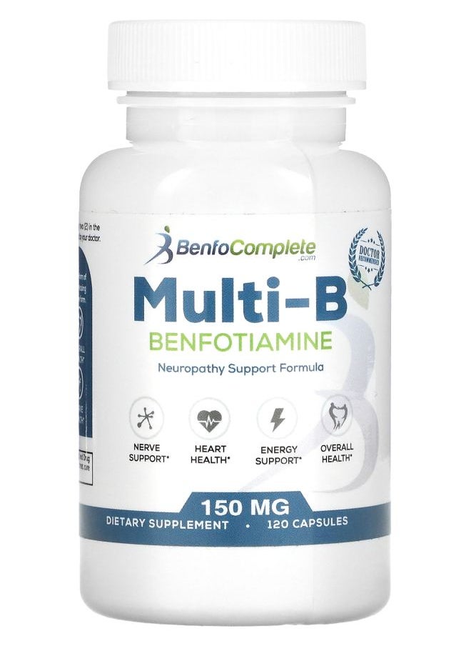 Benfotiamine - Multi-B Benfotiamine Neuropathy Support Formula 150 mg 120 Capsules - Image 1