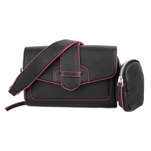 Ceres Cross Body Fit Sling Bag Women Use Travel office Business Faux Leather (Black) - Image 1