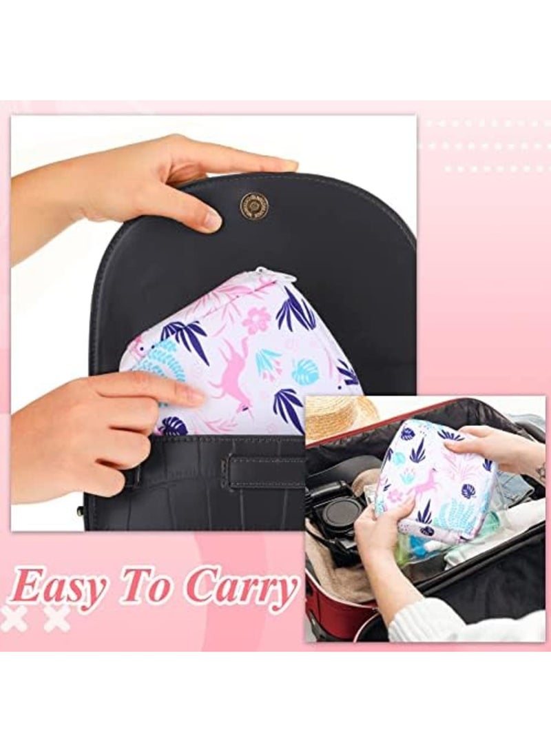 Luckam حقيبة تخزين الفوط الصحية، حقيبة فوط الدورة الشهرية بسحاب، حقيبة تخزين فوط صحية محمولة لحفظ السدادات القطنية في الحقيبة، مجموعة الدورة الأولى للفتيات المراهقات لتخزين الفوط الصحية للنساء (4 قطع) - Image 4