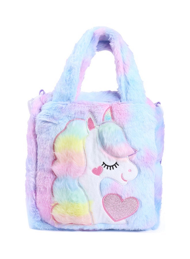 NIBEMINENT Kids Unicorn Plush Toddler Backpack 26 x 26cm - Image 1
