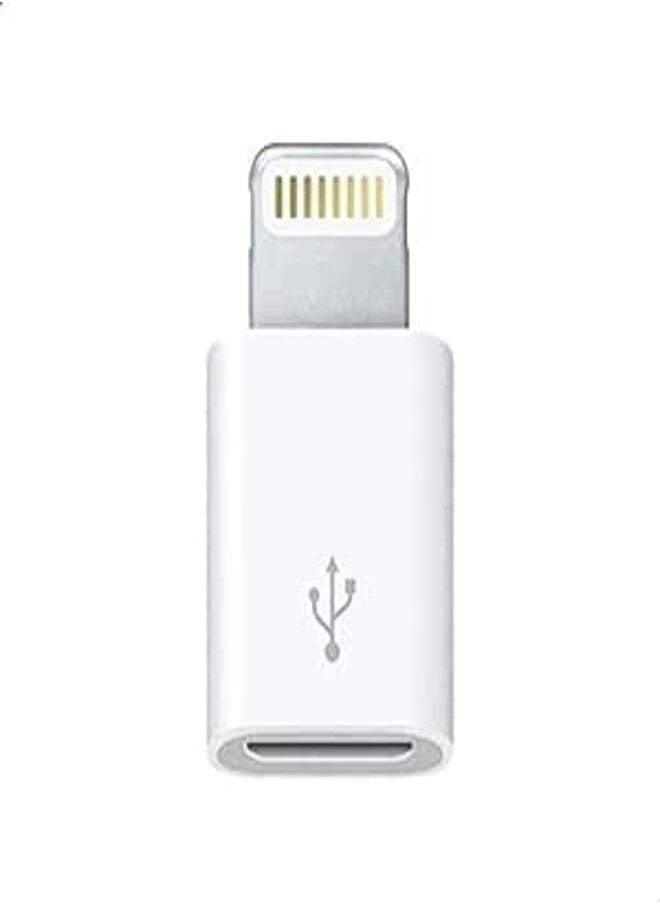 Generic - keendex Kx1005 Lightning To Micro USB Adapter - White - Image 1