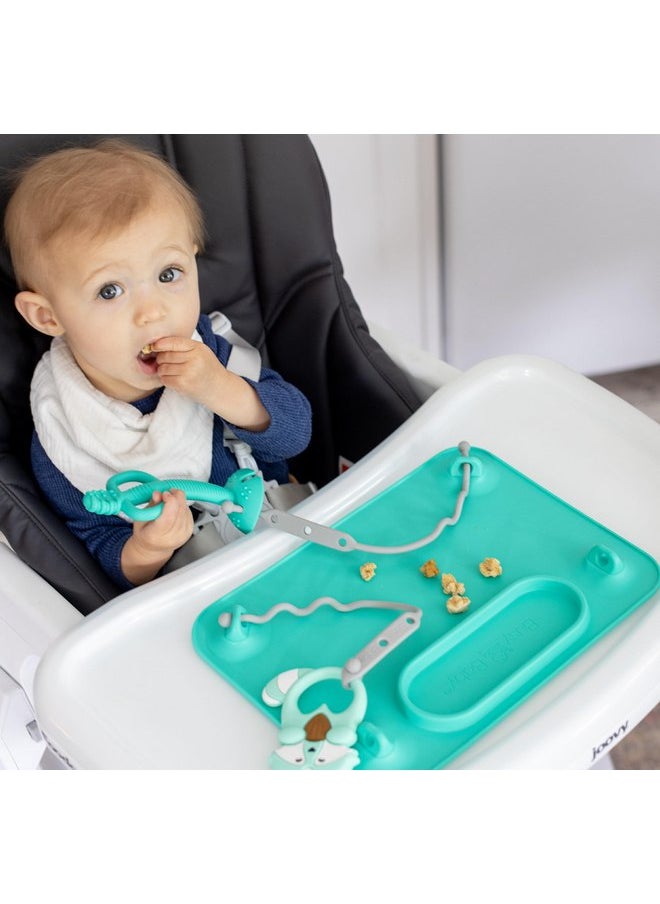 طفل مشغول ملعقة التسنين Busy Baby - ملعقة تدريب 2 في 1 للتغذية الذاتية، آمنة للغسل في غسالة الأطباق، خالية من مادة BPA، مصنوعة من السيليكون الآمن غذائيًا (بيوتر)  - Image 5